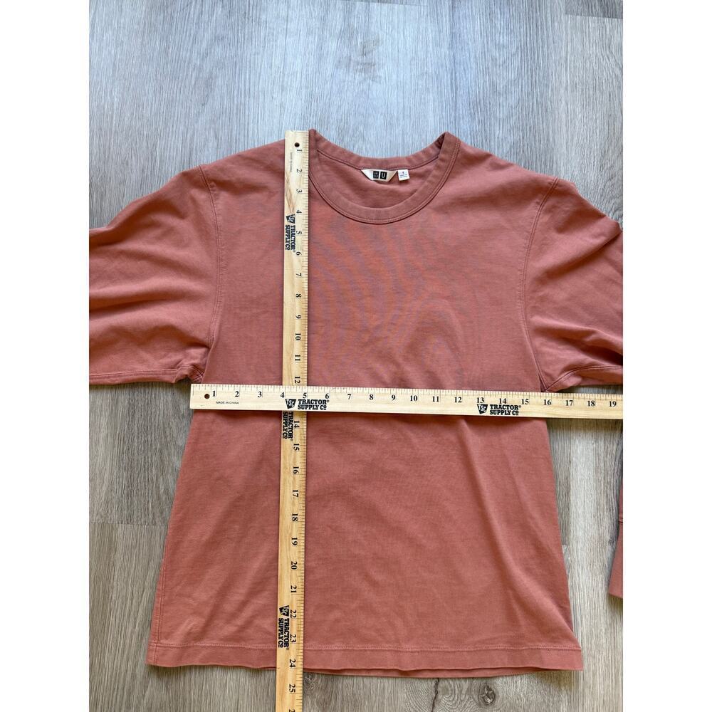 UNIQLO Womens Small Shirt Top Long Sleeve Crewneck Pullover Casual Stretch - Picture 3 of 4